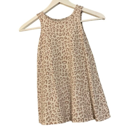 Gap Size 4T Girls Beige Cheetah Print Sleeveless Dress #D-5-39-50 - Picture 1 of 7